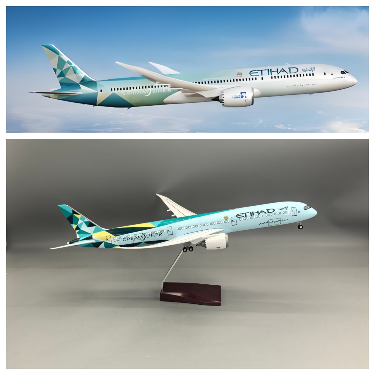 Model Airplane Plastic - 1/145 Schaalmodel Vliegtuig Etihad B787-10 Dreamliner