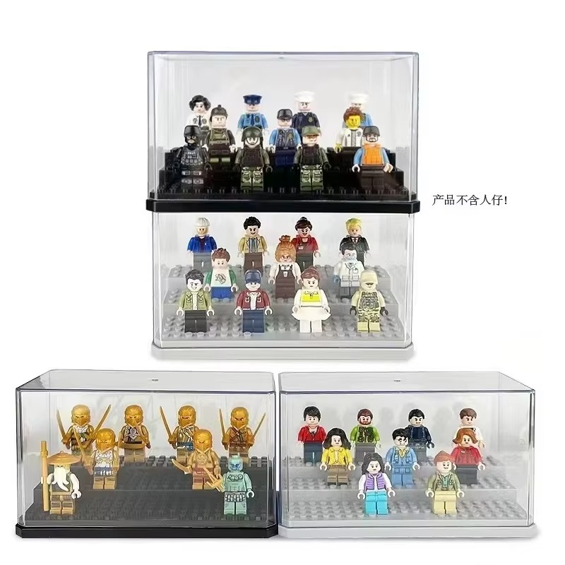 Building Block Mini - Acryl mini-popdisplaydoos, stapelbare, stofdichte opbergdoos voor